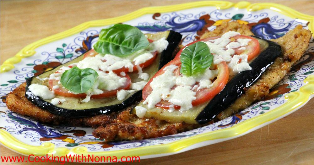 Chicken Cutlets with Fried Eggplant