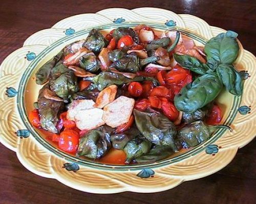 Fried Peppers with Tomatoes and Potatoes