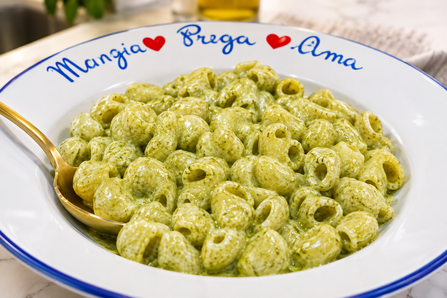 10 Minute Creamy Pesto Pasta