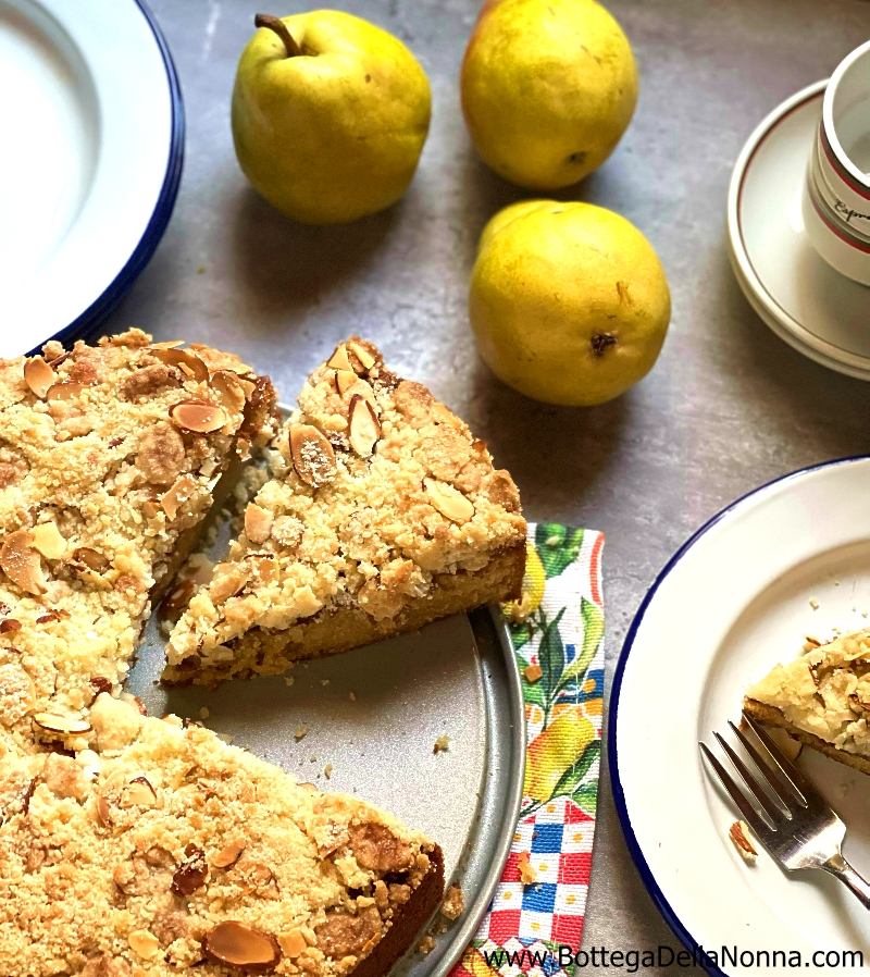 Pear Coffee Cake with Almond Crumble