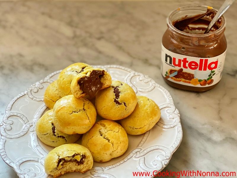 Nutella filled Olive Oil Cookies