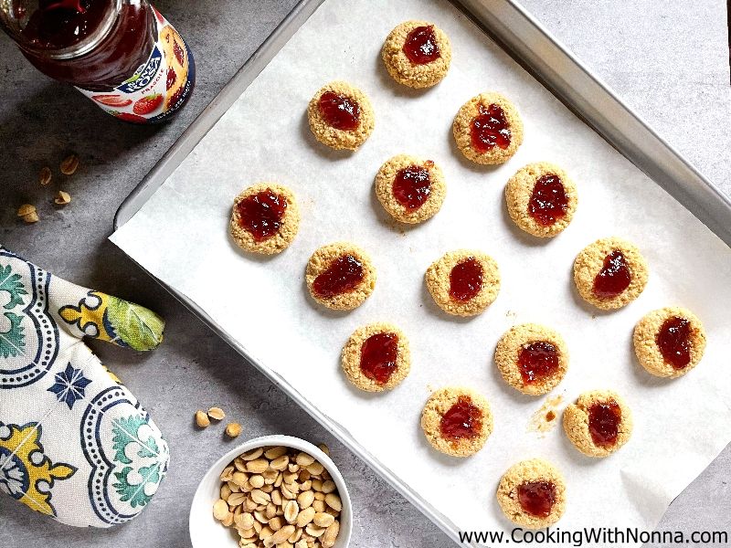 PBJ Thumbprint Cookies