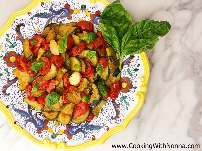 Sautéed Zucchini with Tomato & Basil