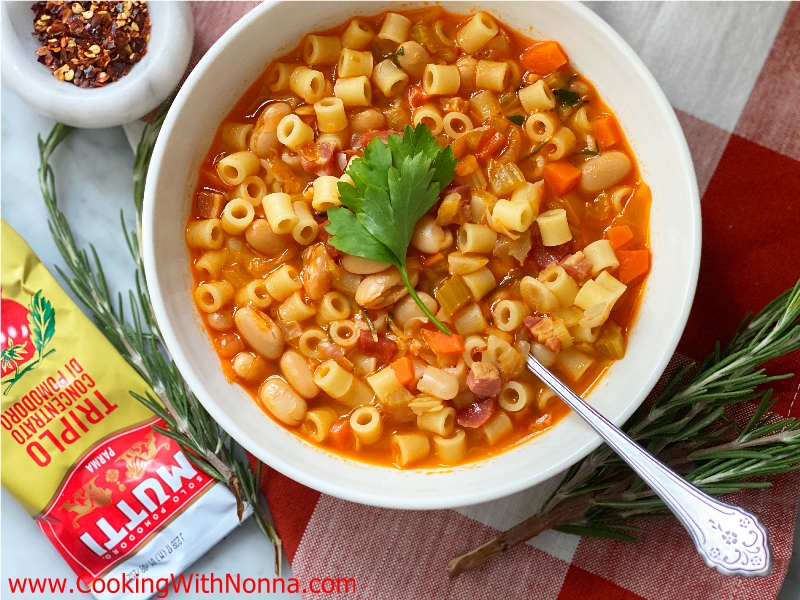 Pasta e Fagioli with Pancetta