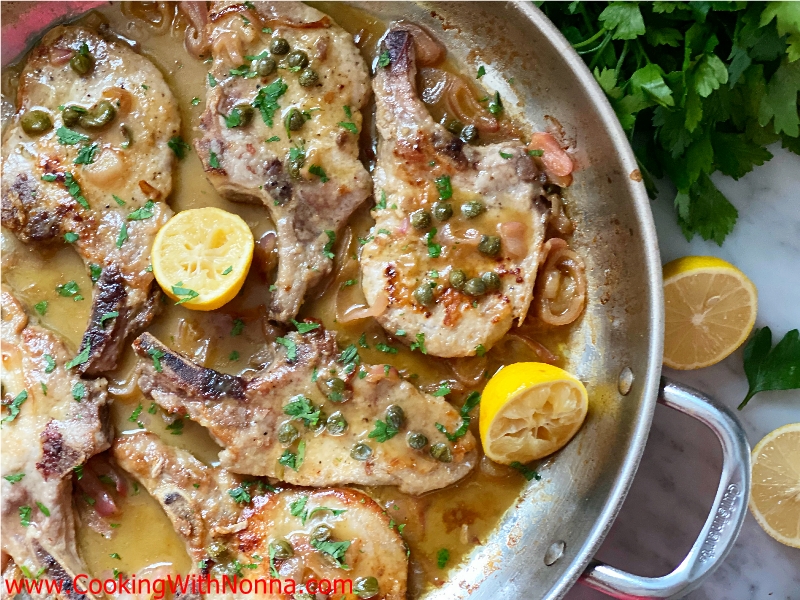 Pork Chops with Lemon, Capers Sauce Pork Chops with Lemon, Capers Sauce
