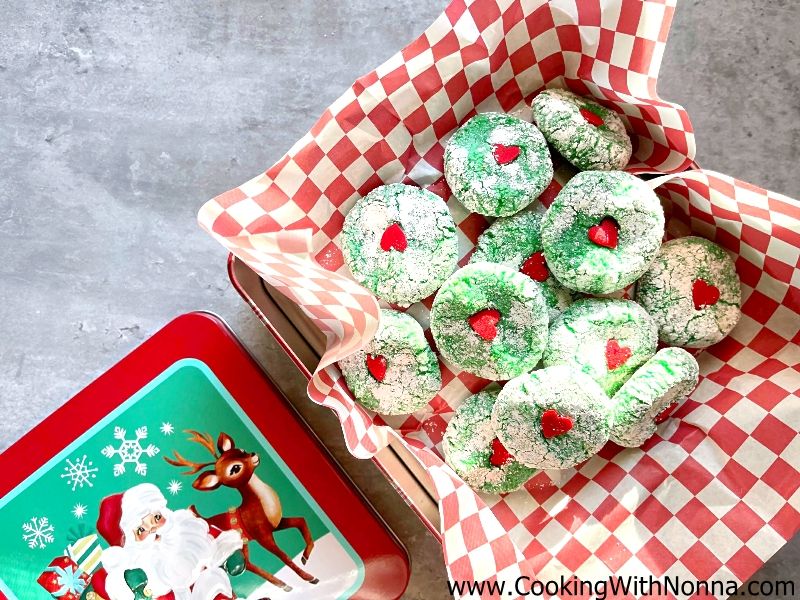 Almond  Grinch Cookies