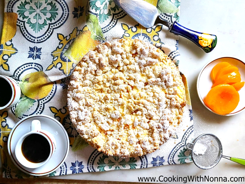 Peach & Ricotta Crumble Cake ~ Peach & Ricotta Sbriciolata Peach & Ricotta Crumble Cake ~ Peach & Ricotta Sbriciolata