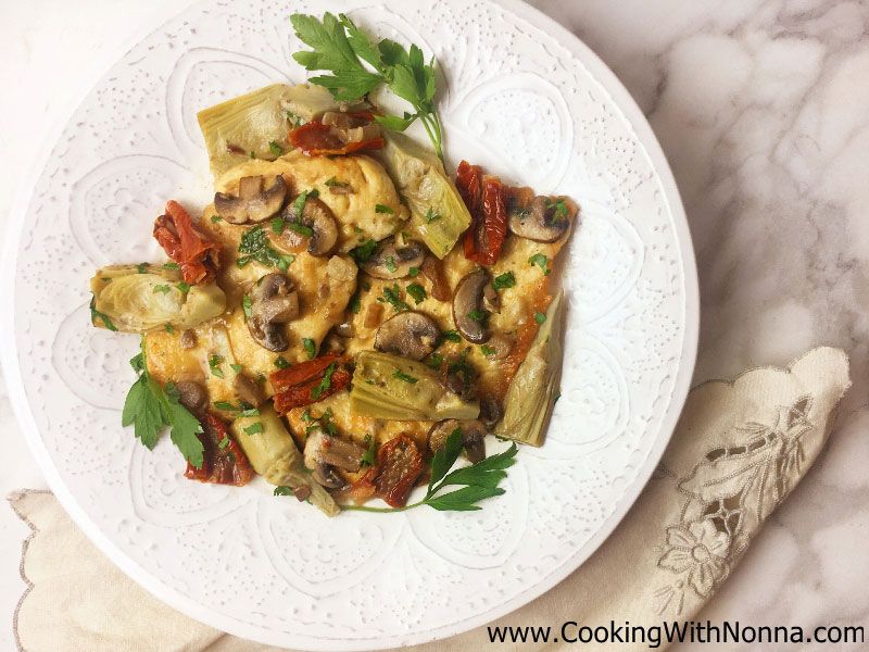 Chicken with Mushrooms, Artichokes and Sundried Tomatoes 