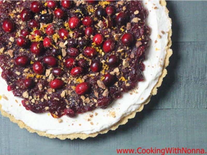 No-Bake Mascarpone and Cranberry Tart