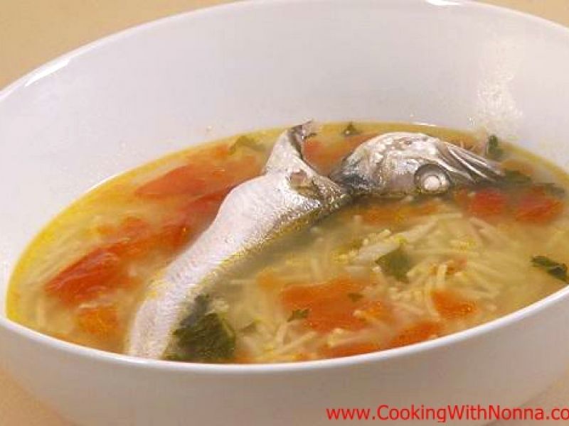 Brodetto di Merluzzi with Cut Spaghetti - Whiting Soup