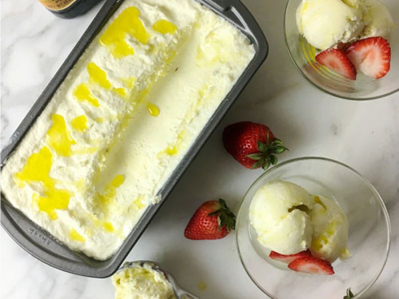 No Churn Olive Oil Gelato