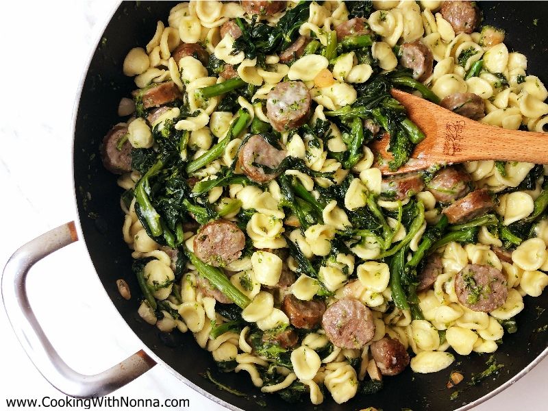 Orecchiette with Broccoli Rabe and Sausage: Italian-American Style