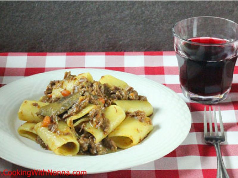 Paccheri with Ragu` alla Genovese