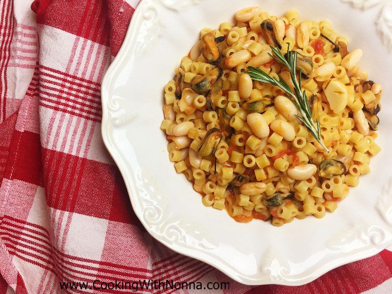 Pasta, Beans and Mussels - Pasta, Fagioli e Cozze