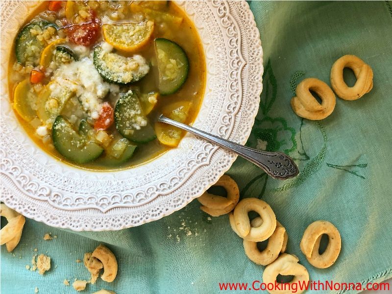 Squash Soup with Cauliflower Rice