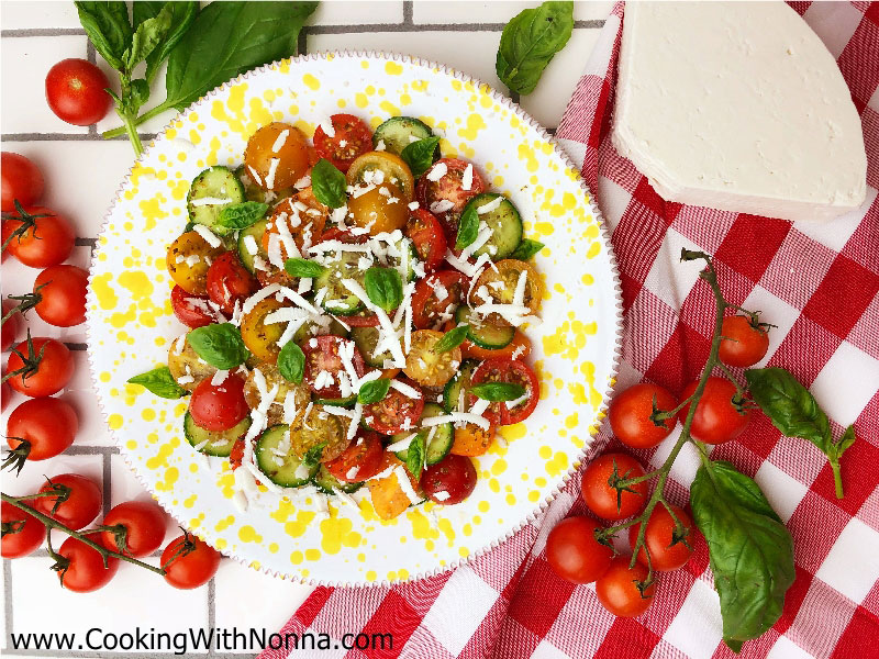 Tomato and Cucumber Salad with Ricotta Salata Tomato and Cucumber Salad with Ricotta Salata