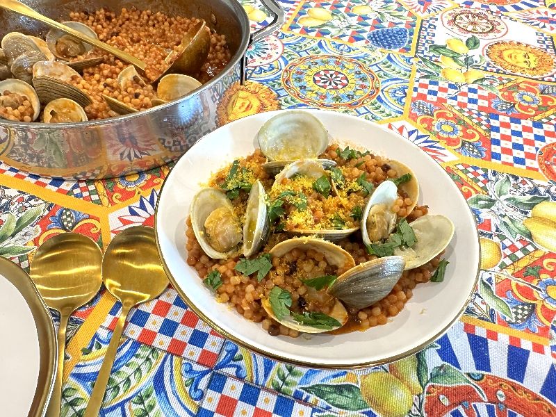 Fregola Sarda with Clams and Bottarga