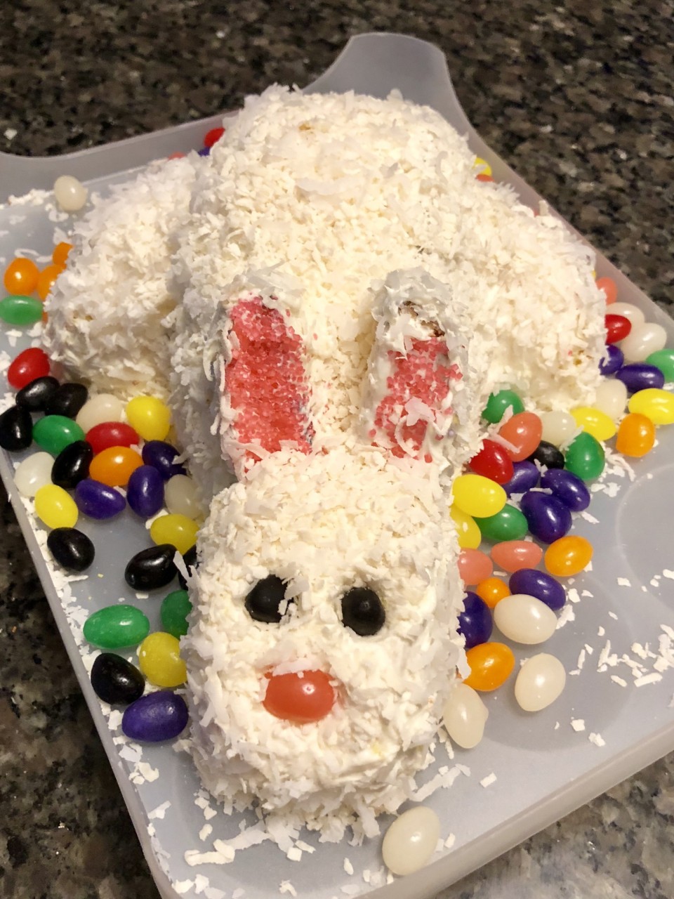 Bunny cake - a tradition from my husband’s childhood that we continue for our little boys.