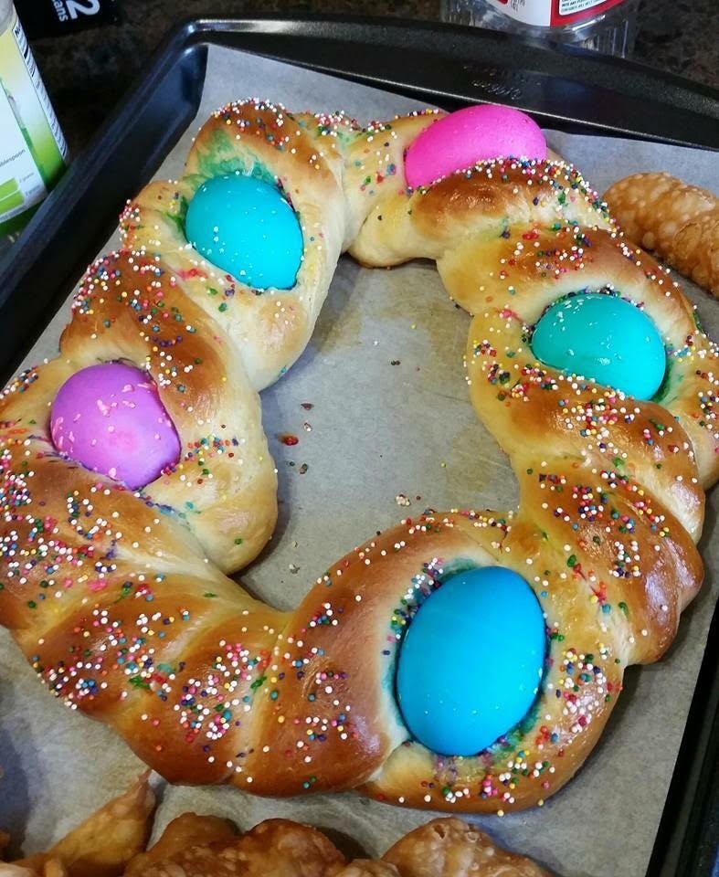 My cannoli and Easter bread!