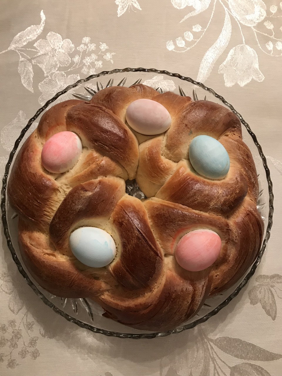 I made the Italian Easter egg cookies. So good! Makes a nice presentation for Easter. Also made my aunt’s traditional Easter bread.