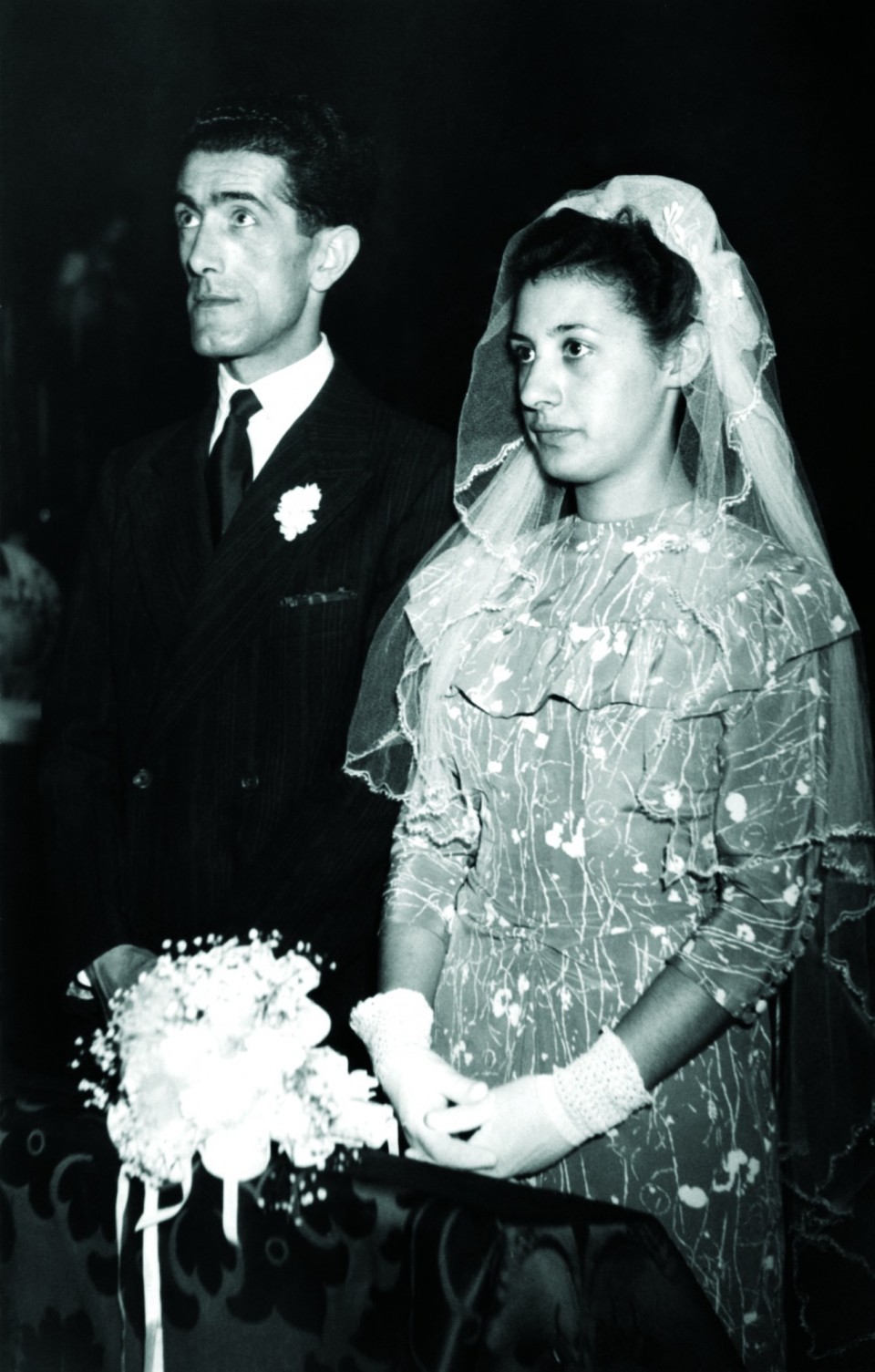 Marino and Licia Piccoli, married in Trieste in November 1954