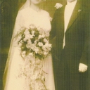 Nonna Grace Alois and Nonno Frank Alois, my mother's parents on their wedding day, checking on the date.