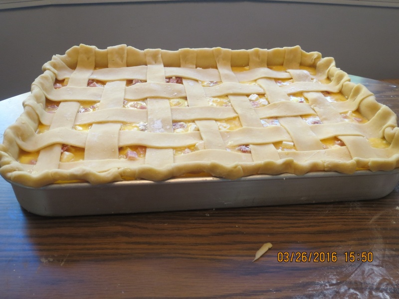 Pizza Rustica ready for the oven