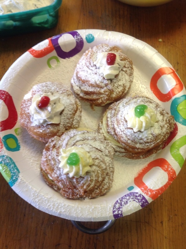 St Joseph's......cannoli and Bavarian cream....Newark Style