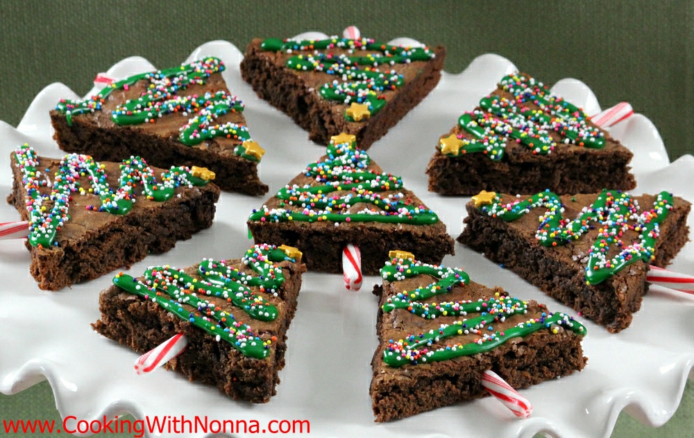 Nutella Brownies Christmas Trees