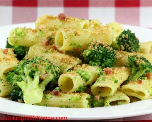 Rigatoni with Broccoli, Pancetta and Toasted Breadcrumbs