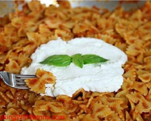 Farfalle with Pancetta and Ricotta